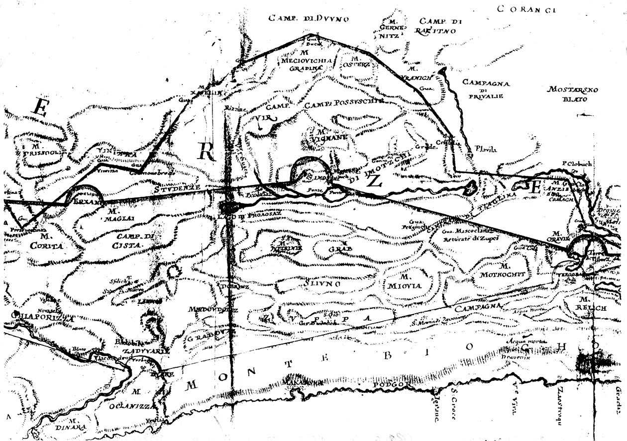 karta imotske krajine Zemljopisna karta Imotske krajine iz 1878. godine sa prijedlogom o  karta imotske krajine