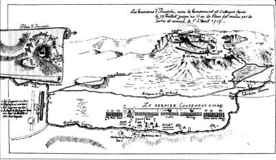 War map of Topana fight in 1717