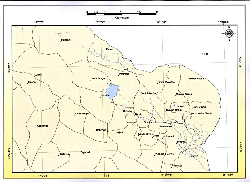 karta imotske krajine Maps of Imotski County karta imotske krajine