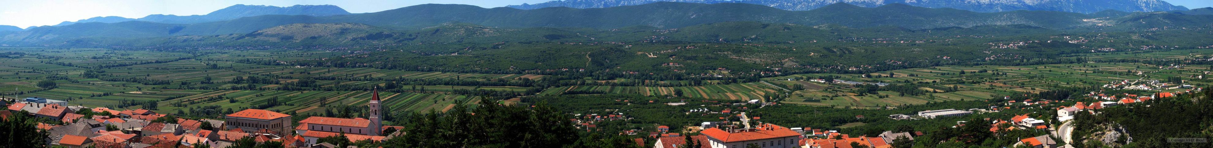 Imotski Valley from Imotski fortress panorama